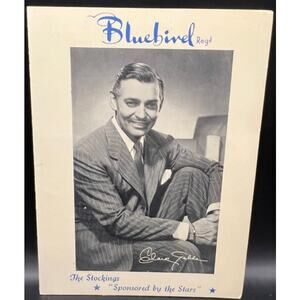 RARE 1938 UK Bluebird Stockings Advertisement Clark Gable, Sometimes I Love You